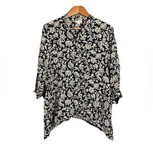 J. Jill floral patterned button down shirt.